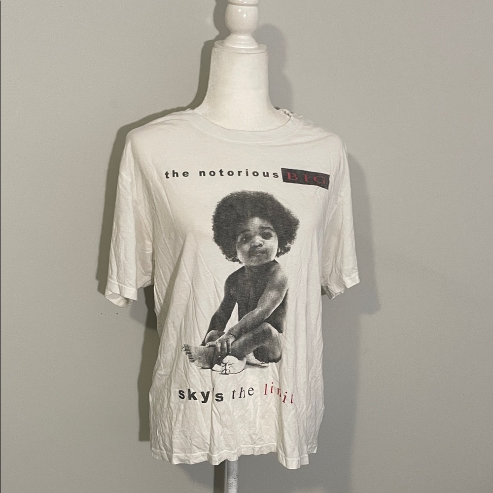 Notorious BIG White Graphic T-Shirt
